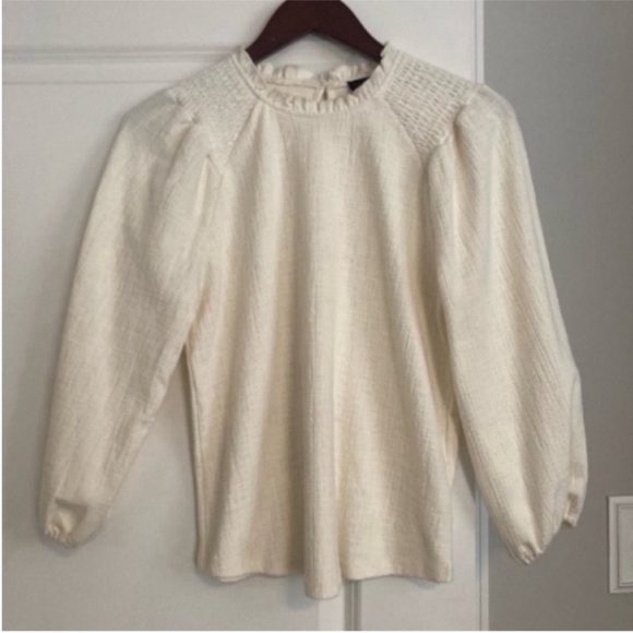 Anthropologie Current Air Jasia Balloom Sleeve Top - Picture 4 of 7